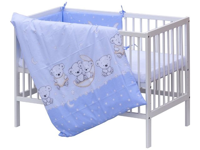 Postýlka 120 x 60 cm s kompletní výbavou Toro > varianta modrá