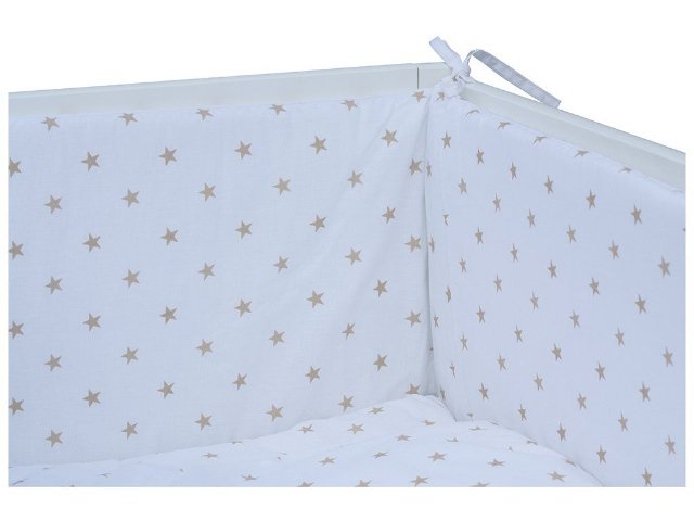 Postýlka 120 x 60 cm s kompletní výbavou Hvězdička > varianta béžová