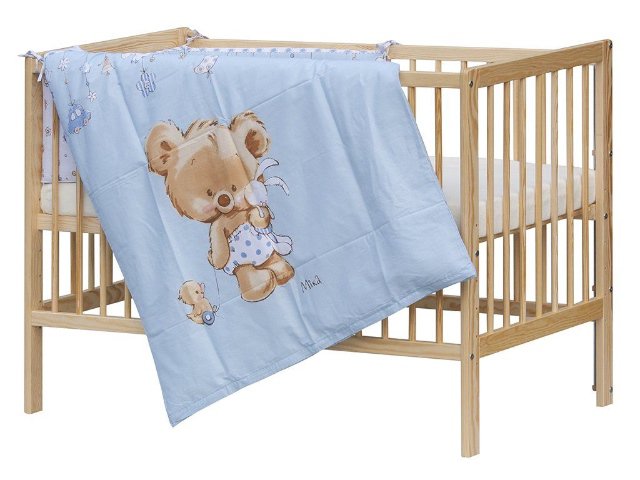 Postýlka 120 x 60 cm s kompletní výbavou Grisi > varianta modrá