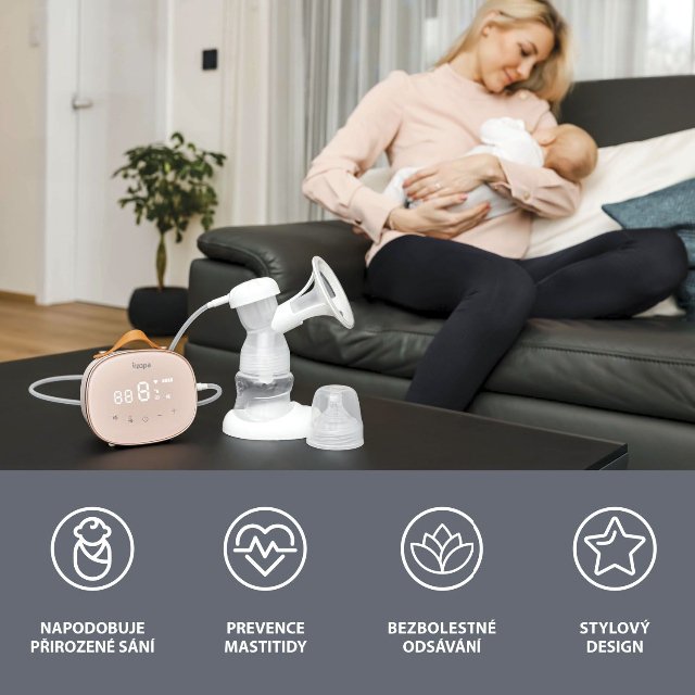 Trojfázová elektrická odsávačka mléka Noma > varianta Pink