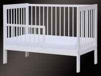 Dětská postýlka se stahovacím bokem - Scarlett KAMILA (borovice) - 120 x 60 cm > varianta bílá