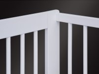 Dětská postýlka se stahovacím bokem - Scarlett KAMILA (borovice) - 120 x 60 cm > varianta bílá