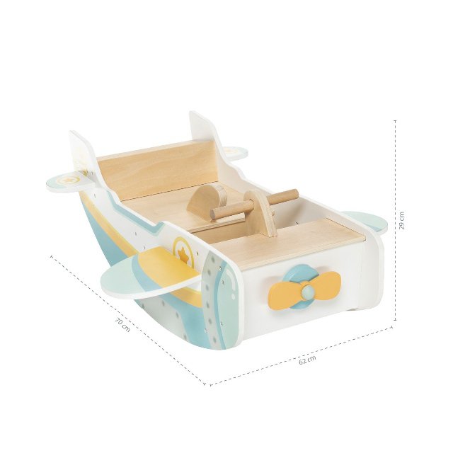 Dřevěná montessori houpačka letadlo