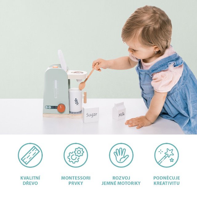 Dřevěný kávovar set