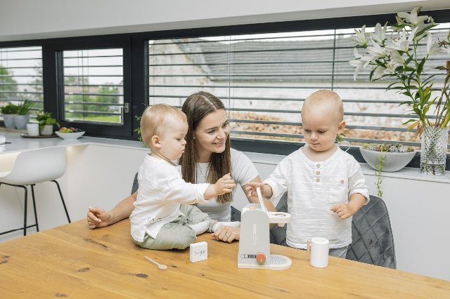 Dřevěný kávovar set