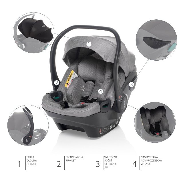 Autosedačka ZOPA XS Plus i-size > varianta Titan Grey