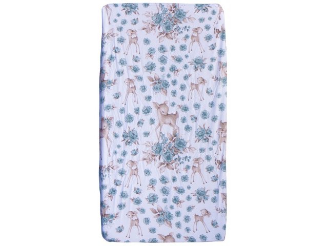 Prostěradlo do postýlky - Scarlett 120 x 60 cm > varianta srneček - tyrkysová