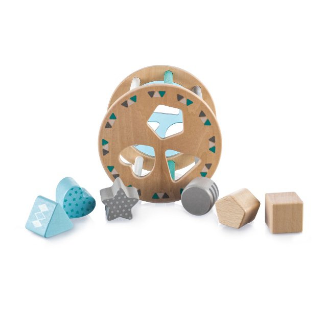 Dřevěná aktivity vkládačka > varianta Blue