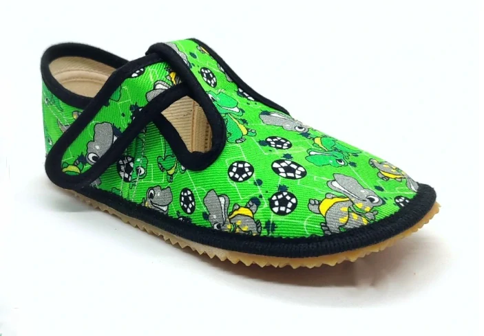 Dětská obuv barefoot BEDA 170020/W Green Dinoball