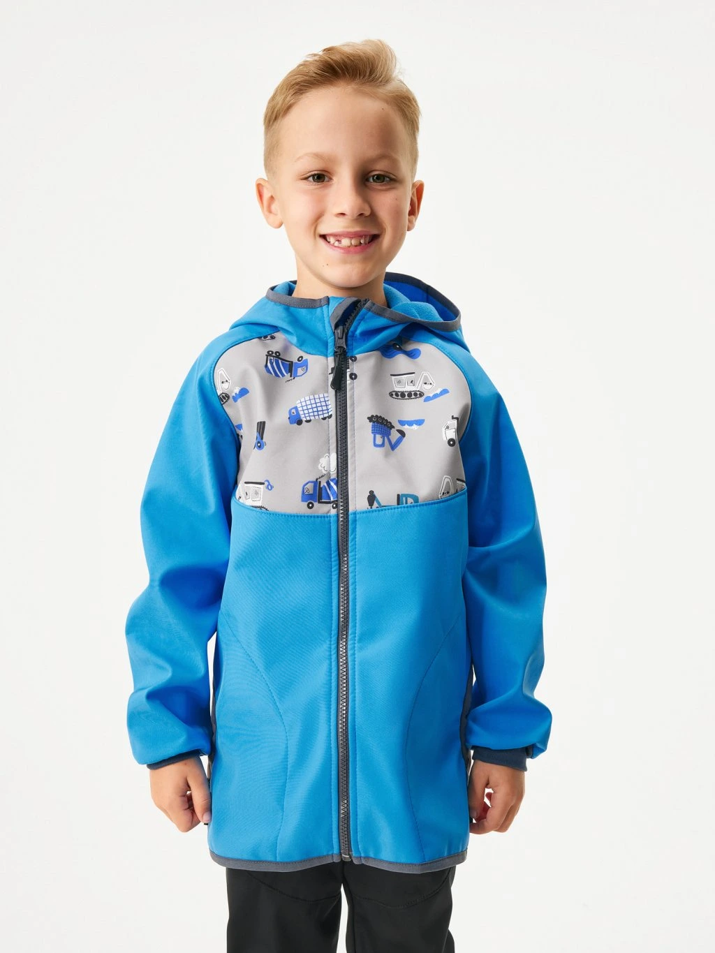 Softshellová bunda s fleecem Basic modrá/bagry