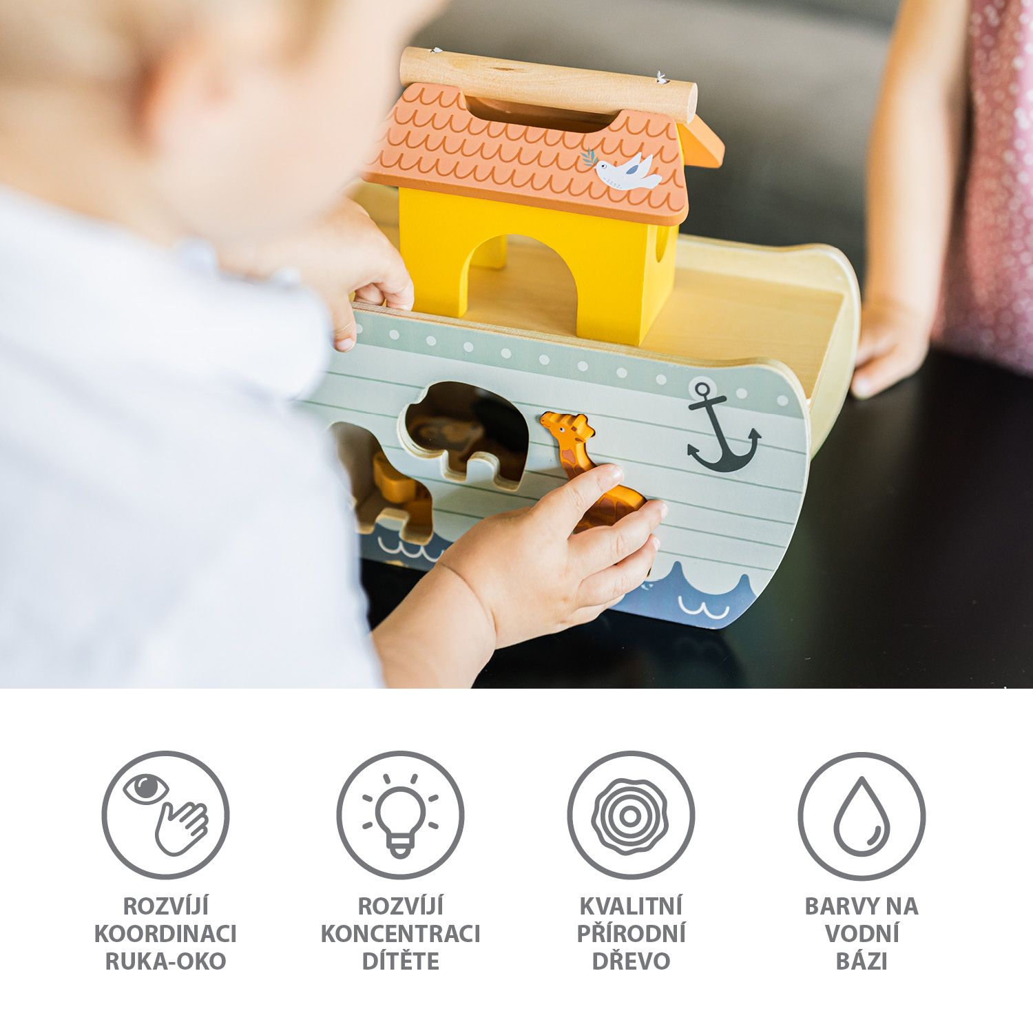 Dřevěná vkládačka archa