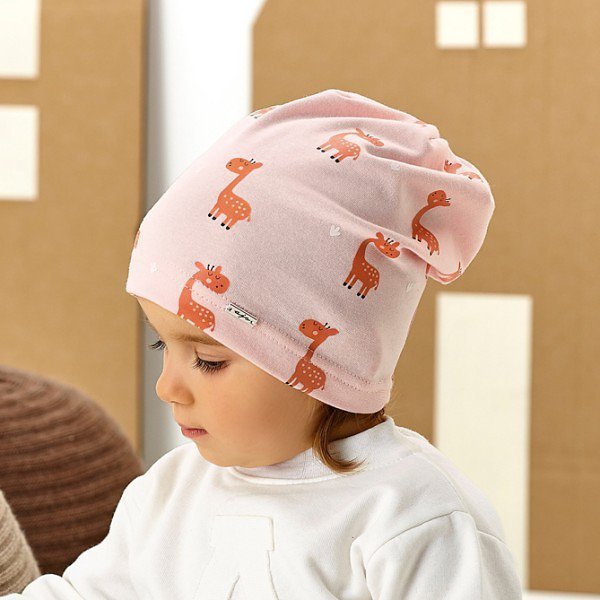 Dívčí čepice AJS žirafky