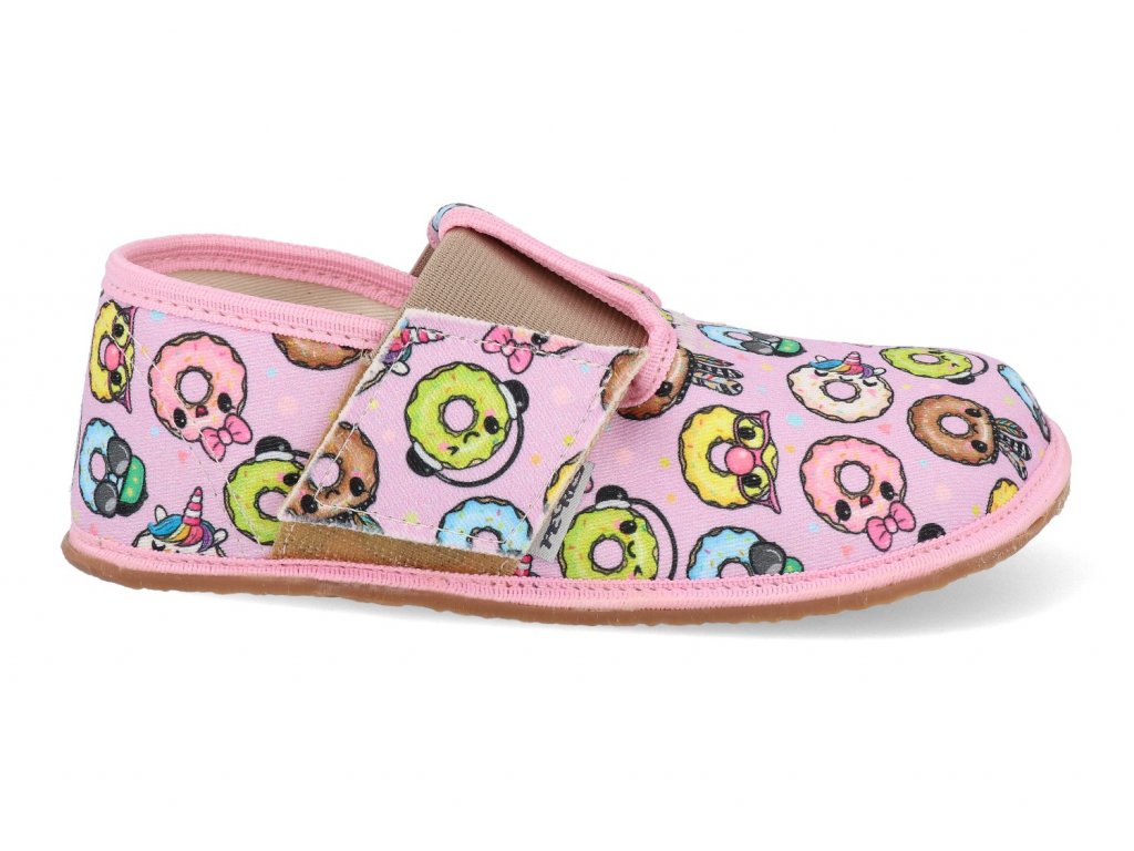 Dětská obuv barefoot PEGRES donut/růžová