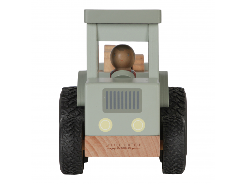 Traktor s přívěsem dřevěný Farma