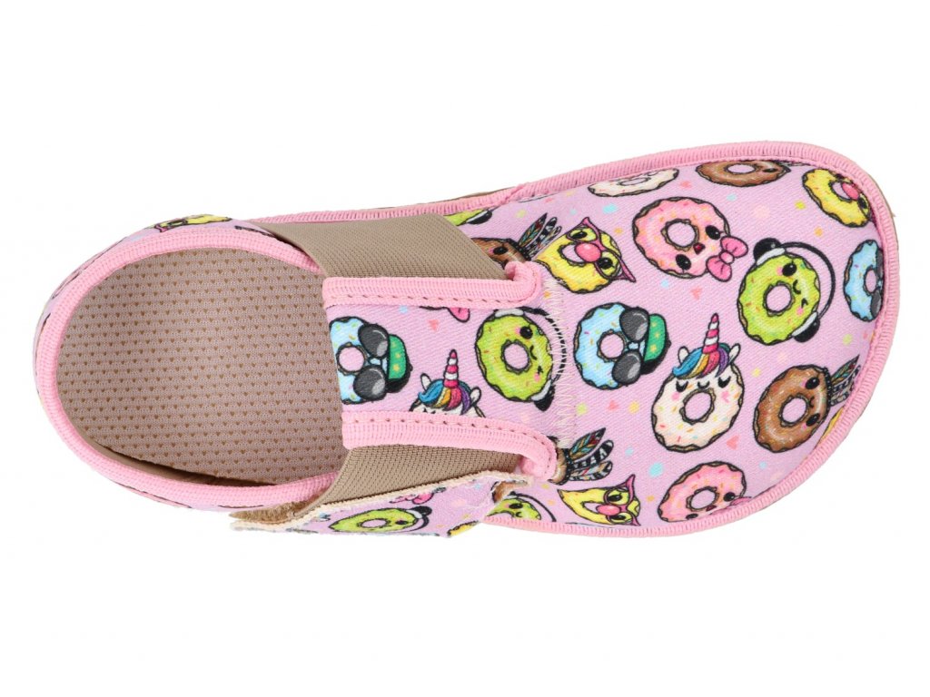 Dětská obuv barefoot PEGRES donut/růžová