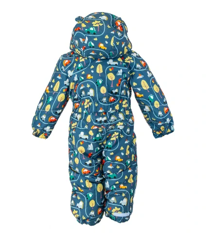 Overal zimní chlapecký s kožíškem Pidilidi autíčka