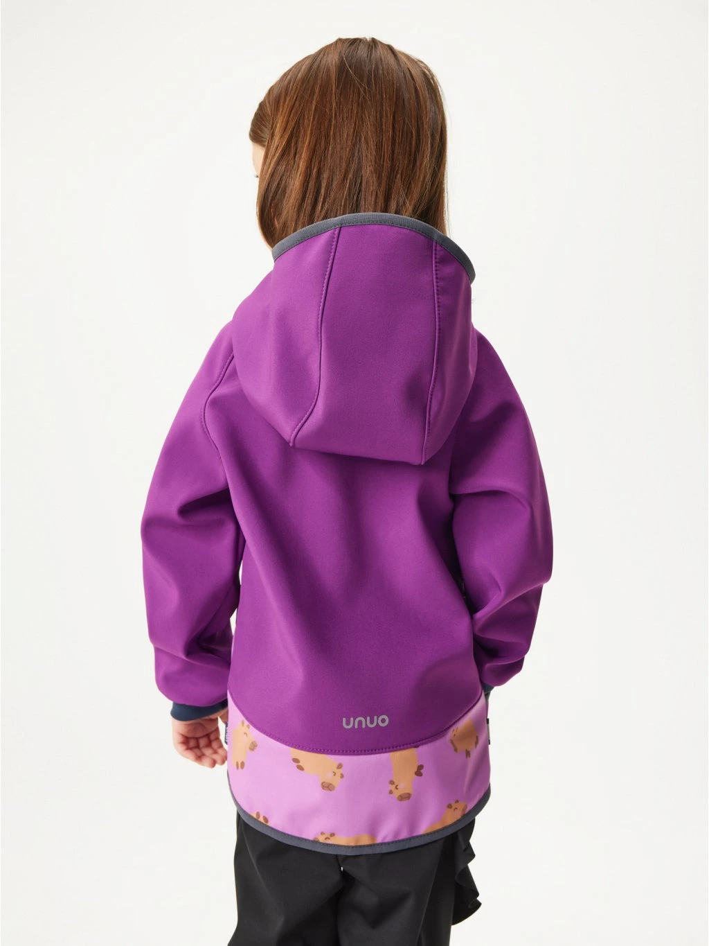 Softshellová bunda s fleecem Basic ostružinová/kapybary