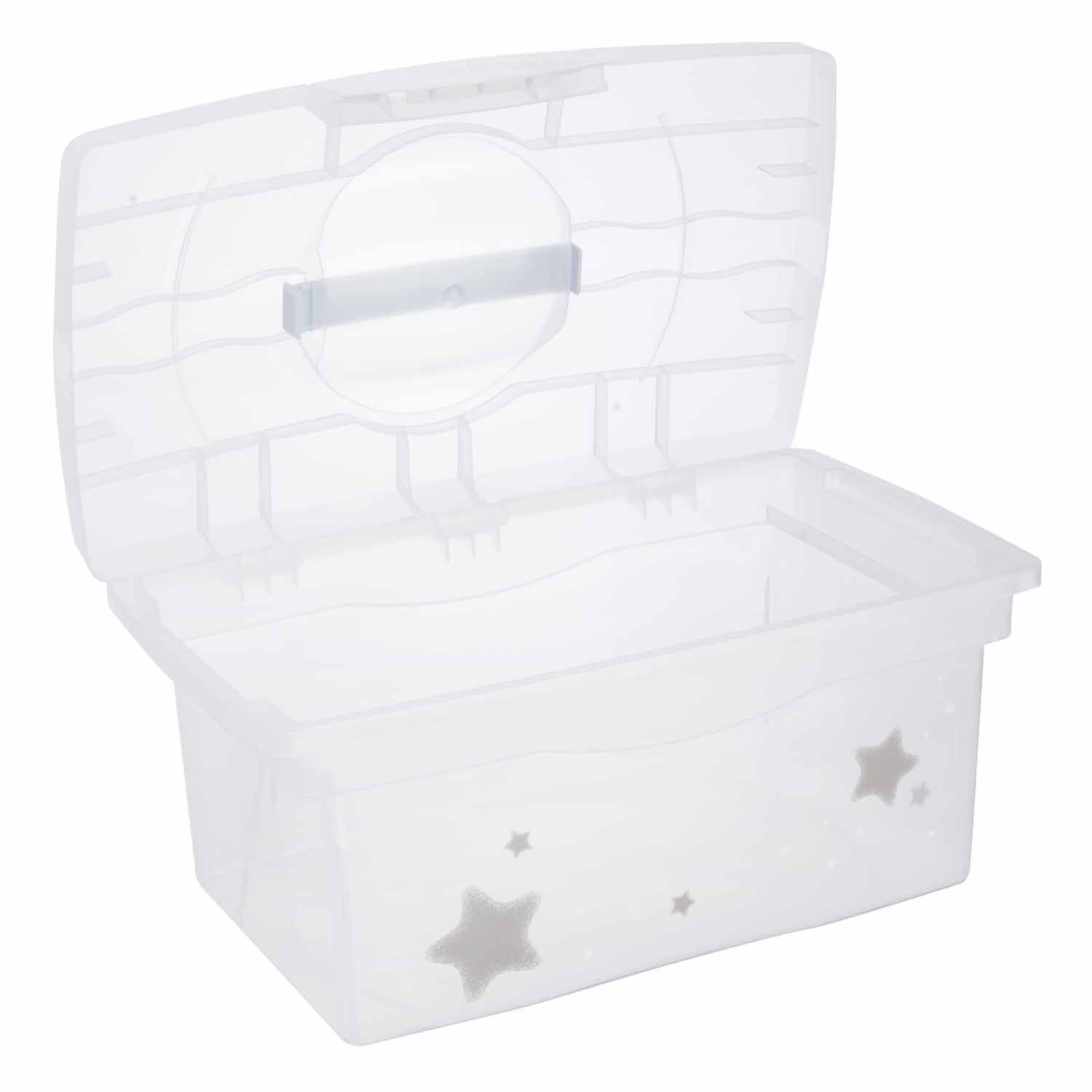 Cestovní box s přihrádkou na hračky, léky, kosmetiku "Stars" Bílá