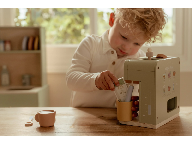 Little Dutch Kávovar na kapsle dřevěný