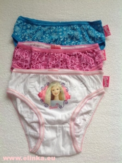 Kalhotky dívčí Barbie balení 3ks