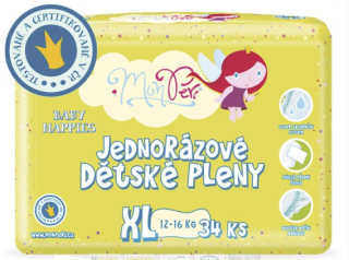 dětské pleny MonPeri > varianta XL 12-16kg, 34ks-balení
