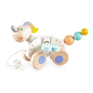 Dřevěná tahací hračka > varianta Unicorn