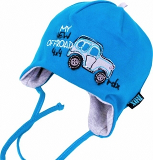 RDX čepice vázací výšivka auto modrá