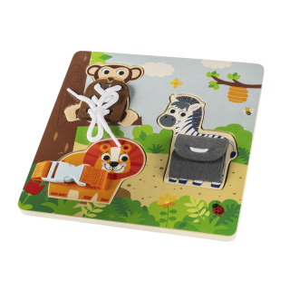 Dřevěné montessori puzzle