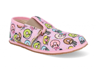 Dětská obuv barefoot PEGRES donut/růžová