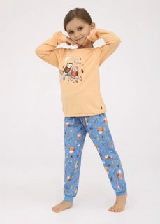 Pyžamo Girl KIDS 977/176 OWLS 2 dl.rukáv CORNETTE
