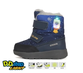 Dětská obuv svítící s membránou DDStep P083-42624