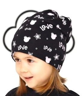 Dívčí čepice AJS oboustranná love mickey
