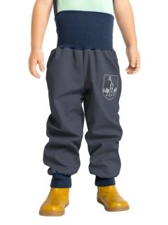Batolecí softshellové kalhoty bez zateplení Basic, tm.šedá