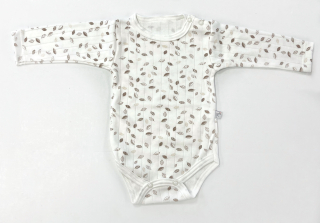 Kojenecké body dl.rukáv jednoduché lístečky BABY SERVICE