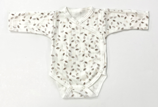 Kojenecké body dl.rukáv zavinovací lístečky BABY SERVICE