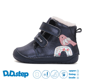 Dětská zimní obuv Barefoot DDStep W070-52624