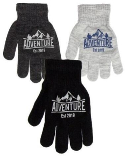Dětské rukavice pletené prstové Adventure 17 cm