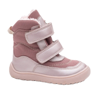 Dětská zimní obuv Barefoot s membránou Protetika NUT pink
