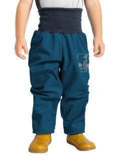 Batolecí softshellové kalhoty bez zateplení Basic, kobaltová