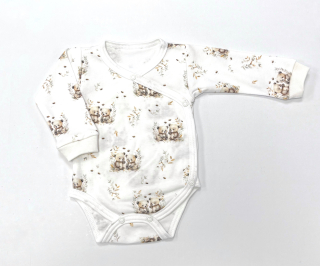Body dl.rukáv zavinovací tisk medvídci BABY SERVICE