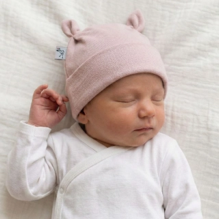 Čepicka uni ouška BABY SERVICE starorůžová