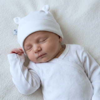 Čepička uni ouška BABY SERVICE bílá