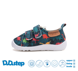 Dětské plátěné tenisky barefoot DDStep C086-52562A