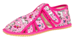 Dětská obuv barefoot BEDA 170020/W/BR Crazy Unicorn