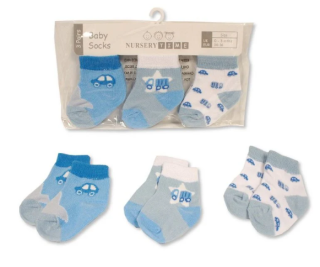 Chlapecké ponožky 3-pack 3-6m