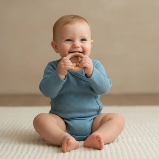Body dl.rukáv zavinovací obdelníky BABY SERVICE modrá