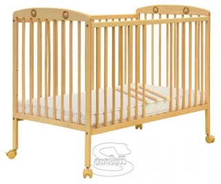 Postýlka LUBOŠ - buk 120x60 cm > varianta vyndavací příčky