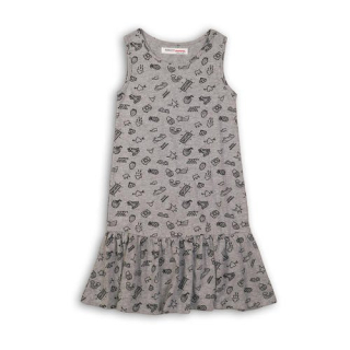 Dívčí šaty šedé DRESS 13 MINOTI