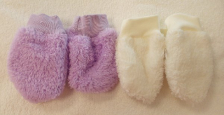 Rukavičky kojenecké welsoft uni BABY SERVICE fialové
