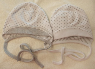 Čepička tisk hvězdičky+proužek BABY SERVICE šedá
